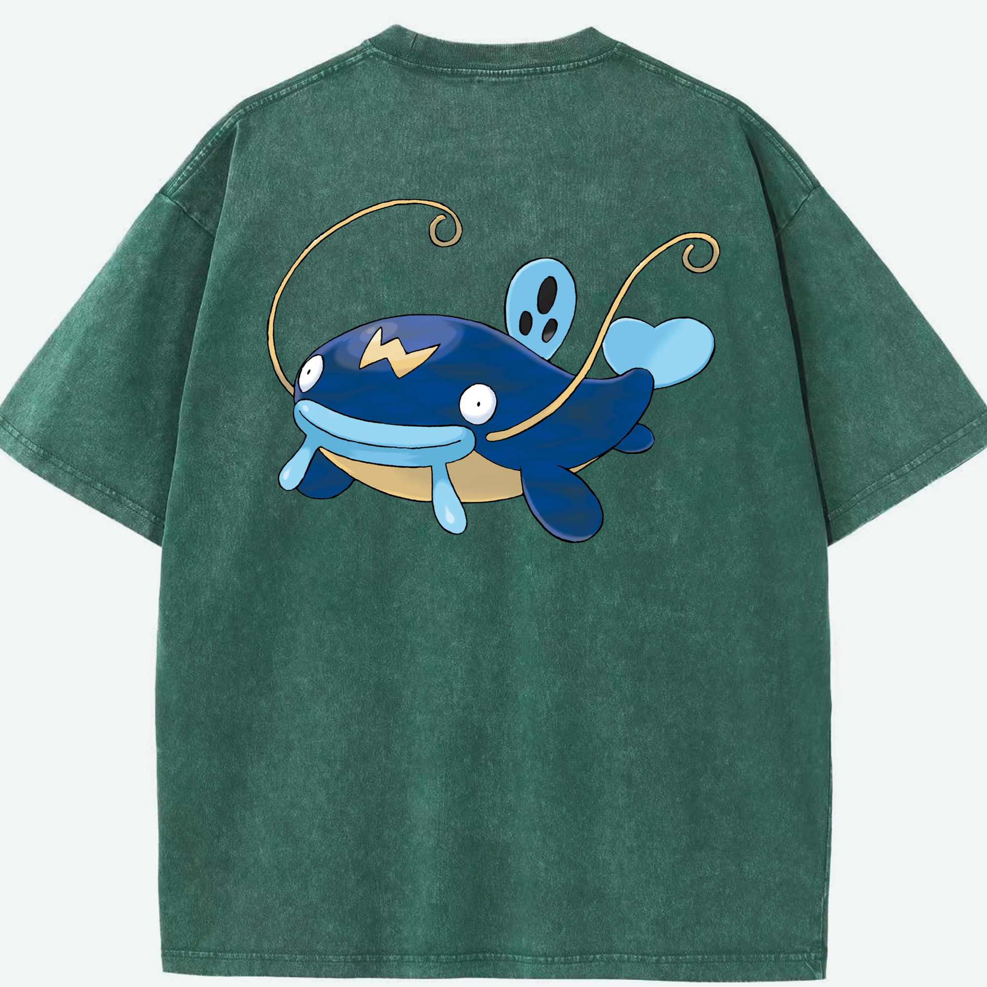 （画像用） ポケットモンスター Pokémon 綿100% ヴィンテージ風 半袖Tシャツ（背面プリント）